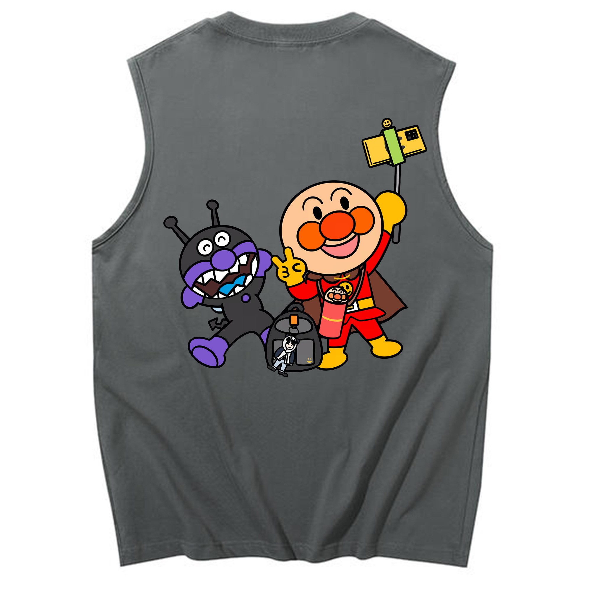 （画像用） アンパンマン Anpanman コットン100％タンクトップ（背面プリント）